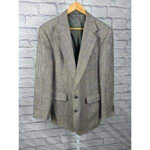 Haggar Imperial Blazer 2‎ Button Front Pockets Sport Coat Gray Men's Size 42L